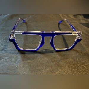 Blue Clear Retro Aviator Specks